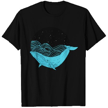 Discover Humpback Whale Midnight Space Whale T Shirts