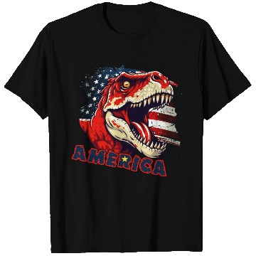 Discover Dinosaur Independence Day T Shirts
