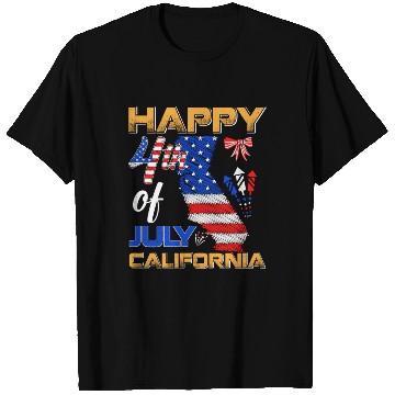 Discover Independence Day Happy 4th July California USA T Shirts