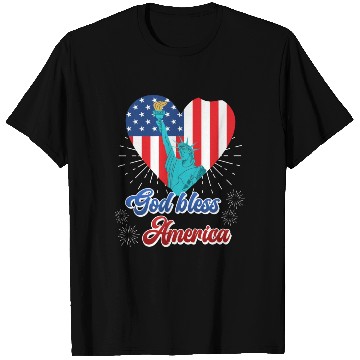 Discover God Bless America Independence Day 4th July USA T Shirts