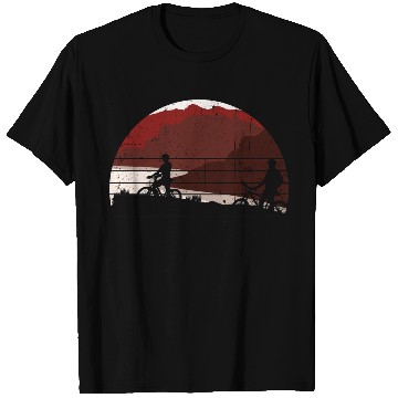 Discover Mountain bike sunset T Shirts