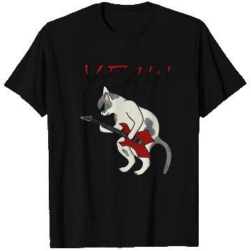 Discover Cat Rock Guitar T Shirts