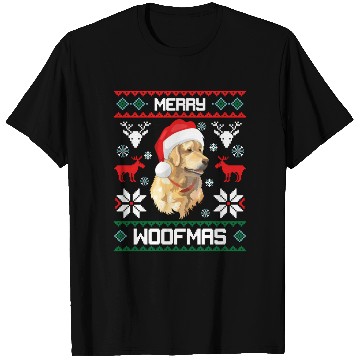 Discover Golden Retriever Merry Woofmas For T Shirts