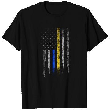 Discover Gold Blue Line 911 Police Dispatcher First T Shirts