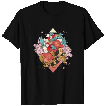 Discover Kawaii Cherry Blossom Koi Fish Japanese Sakura T Shirts