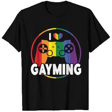 Discover I Love Gayming Gay Pride Lesbian Rainbow Flag T Shirts