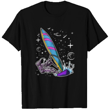Discover Astronaut Space Surfer Windsurfing Windsurfer T Shirts