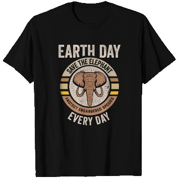 Discover Save The Elephant Protect Endangered Species Earth T Shirts