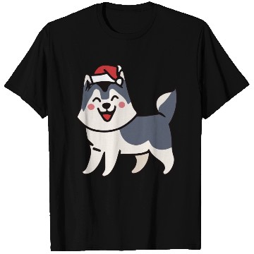 Discover Husky Santa Dog Lover Malamute T Shirts