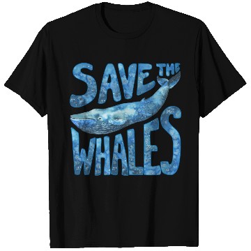 Discover Save The Whales Blue Whale Design T Shirts