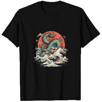 Discover Sushi Dragon Japanesse Kawaii T Shirts