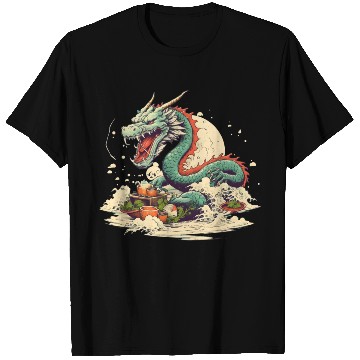 Discover Sushi Dragon Japanesse Kawaii T Shirts