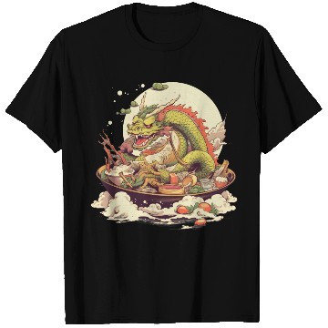 Discover Sushi Dragon Japanesse Kawaii T Shirts