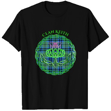 Discover Clan Keith Scottish Tartan Celtic Thistle T Shirts