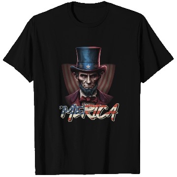 Discover Merica Lincoln Independence Day Party 4th July T Shirts