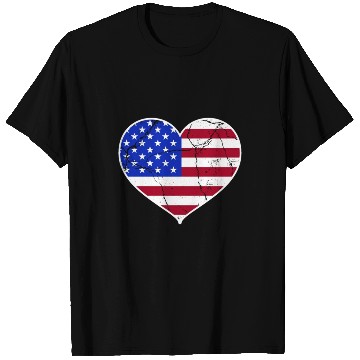 Discover Love America Flag Independence Day USA Patriots T Shirts