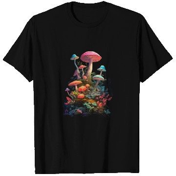 Discover Trippy Neon Mushrooms #11 T Shirts