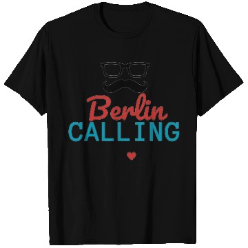 Discover Black Red Blue Berlin Calling T Shirts
