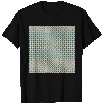 Discover Retro Orange Teal Pattern T Shirts