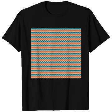 Discover Retro Orange Teal Pattern T Shirts