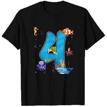 Discover 4th birthday Aquarium Fish lover 4 Year Old Sea T Shirts