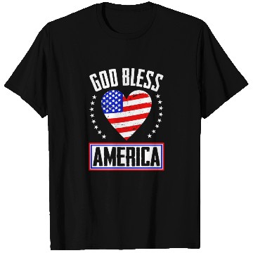 Discover God Bless America Independence Day USA Patriot T Shirts