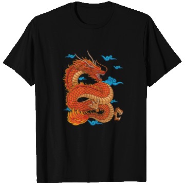 Discover Angry japanese red dradon T Shirts