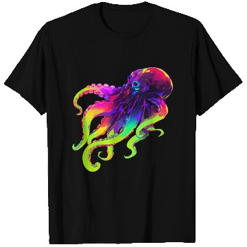 Discover Neon Octopus T Shirts