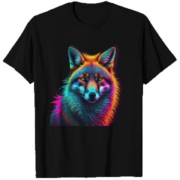 Discover Cool neon wolf T Shirts