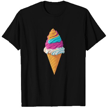Discover Colorful ice cream icon T Shirts
