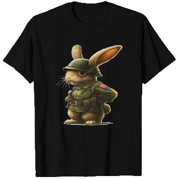 Discover Courageous Bunny Soldier T Shirts