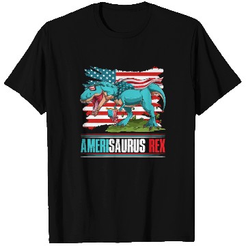Discover Amerisaurus Rex Independence Day USA Party T Shirts