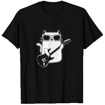 Discover Cat Playing Guitar Guitar Player T Shirts