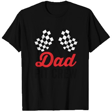 Discover Dad Pit Crew for Racing Party Costume T Shirts