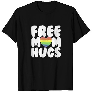 Discover Free Mom Hugs LGBTQ Plus Rainbow Heart Free Hugs T Shirts