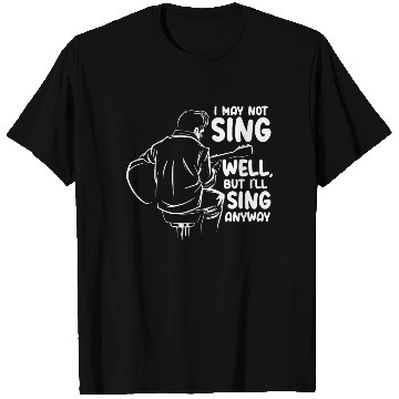 Discover I May Not Sing Well Guitar Silhouette Guitarist T Shirts