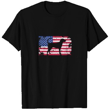 Discover Coonhound USA American Flag T Shirts