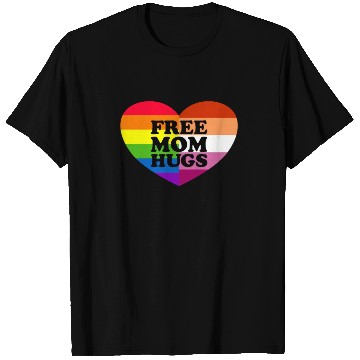 Discover Free Mom Hugs Gay Pride Lesbian Flag LGBTQ T Shirts