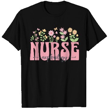 Discover Groovy Nephrology Nurse Flowers Design T Shirts