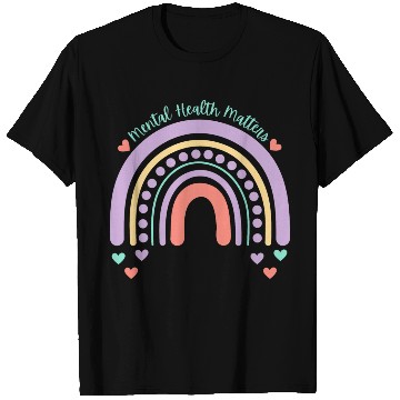 Discover Mental Health Matters | Rainbow Peach Candy T Shirts