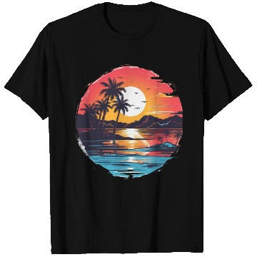 Discover Tranquil Beach Sunset T Shirts
