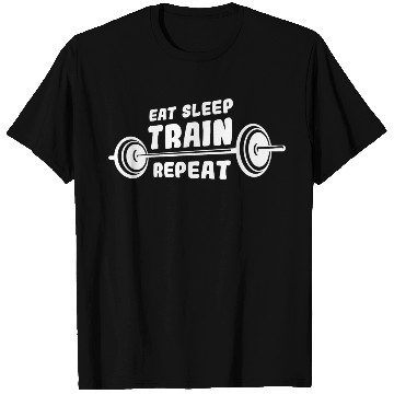Discover Eat Sleep Train red T Shirts