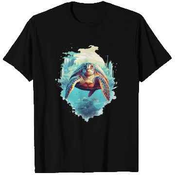 Discover Serene Underwater Turtle T Shirts