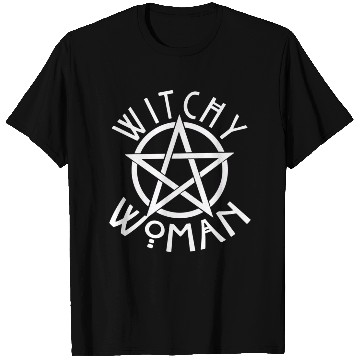 Discover WITCHY WOMAN WITH STAR AND CIRCLE green T Shirts