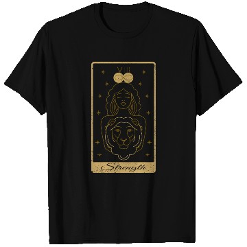 Discover Tarot Card Strength Occult Gothic Halloween T Shirts