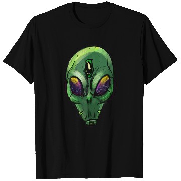 Discover extraterrestrial Funny quote Alien head science T Shirts