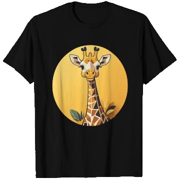 Discover Smiling Giraffe in the Savanna T Shirts