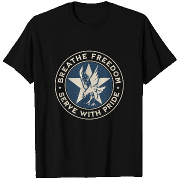 Discover Air Force - Breathe freedom, serve with pride T Shirts