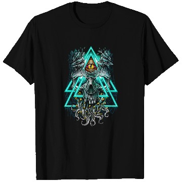 Discover Cthulhu illuminati evil monster T Shirts