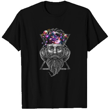 Discover Long beard hipster trippy solar system T Shirts